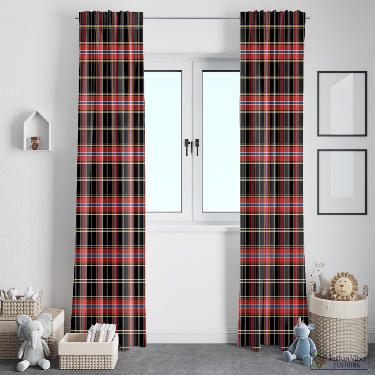 Norwegian Night Tartan Window Curtain