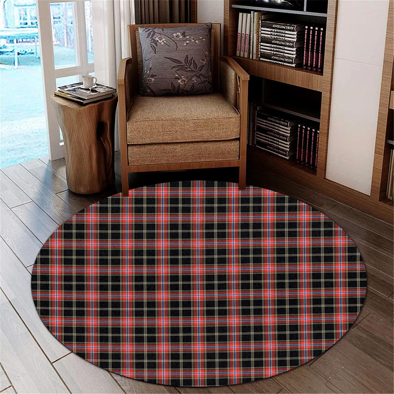 Norwegian Night Tartan Round Rug - Tartan Vibes Clothing