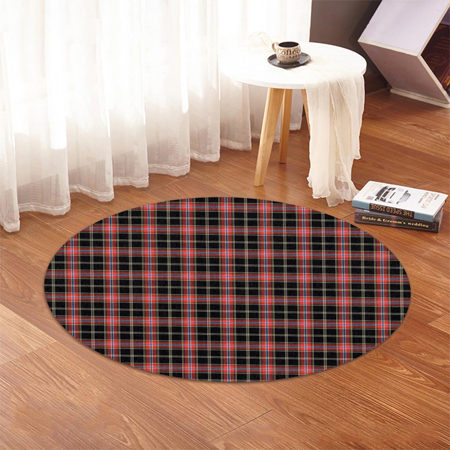 Norwegian Night Tartan Round Rug - Tartan Vibes Clothing