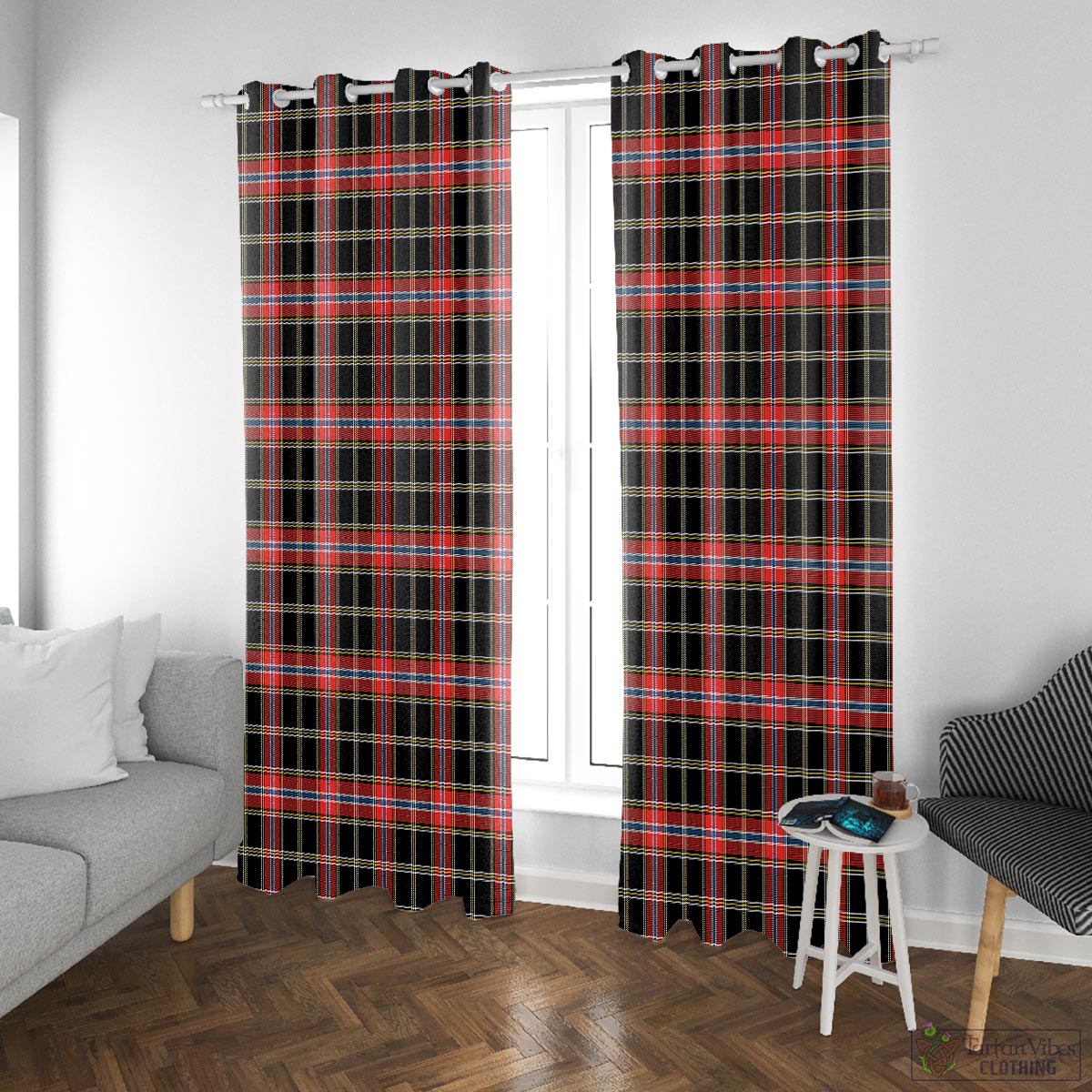 Norwegian Night Tartan Window Curtain