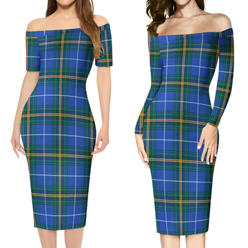 Nova Scotia Province Canada Tartan Off Shoulder Lady Dress