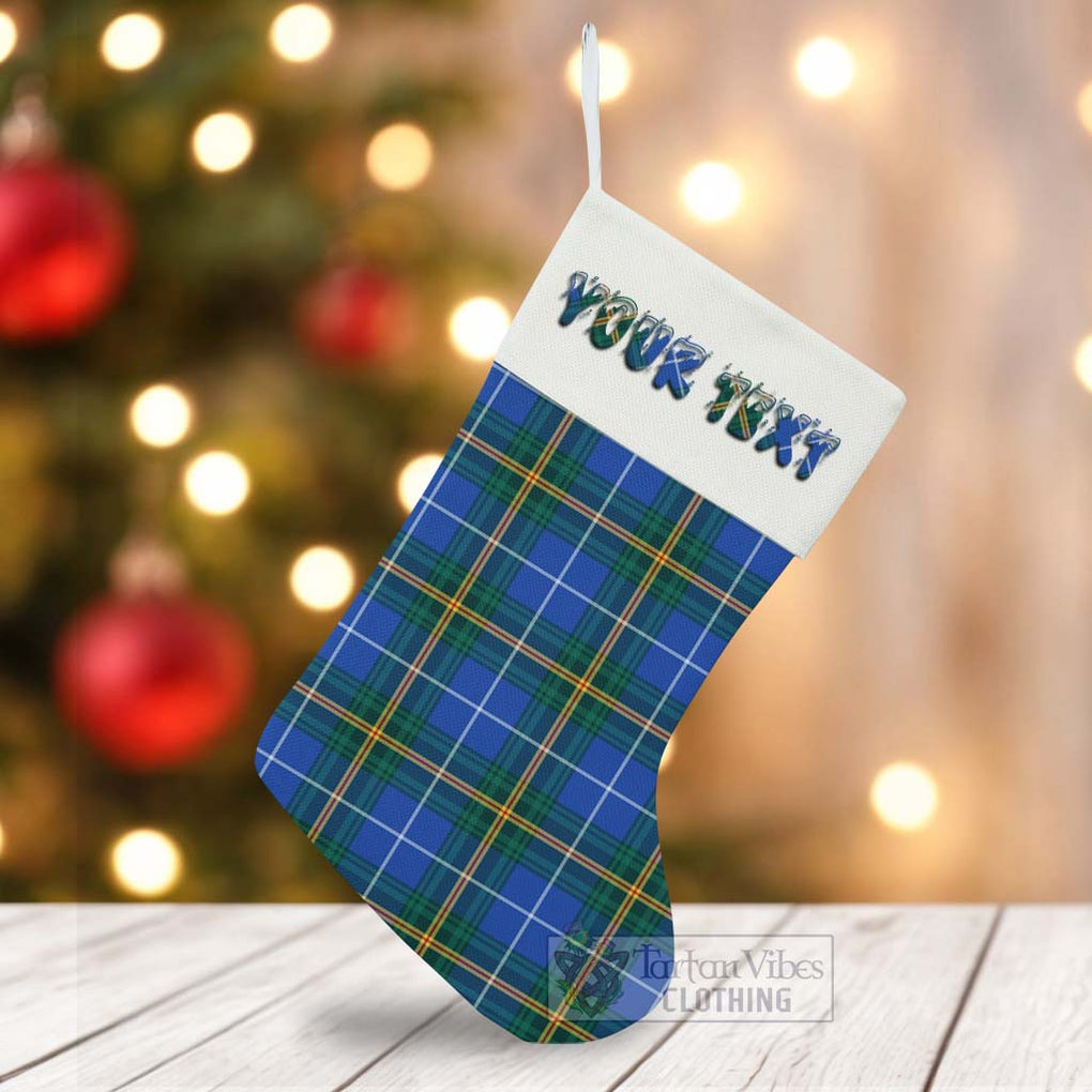 Tartan Vibes Clothing Nova Scotia Province Canada Tartan Christmas Stocking with Personalized Text
