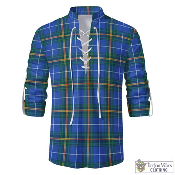 Nova Scotia Province Canada Tartan Men's Scottish Traditional Jacobite Ghillie Kilt Shirt