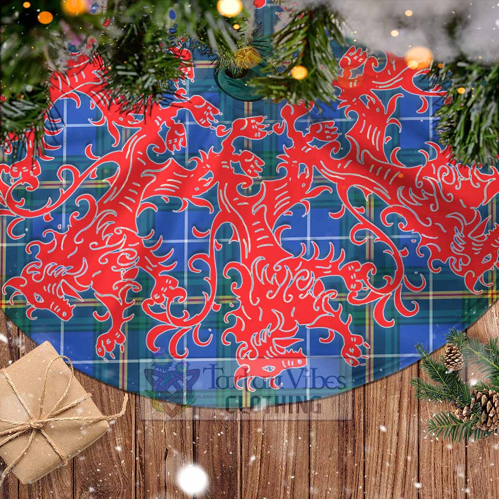 Tartan Vibes Clothing Nova Scotia Province Canada Tartan Christmas Tree Skirt Lion Rampant Style