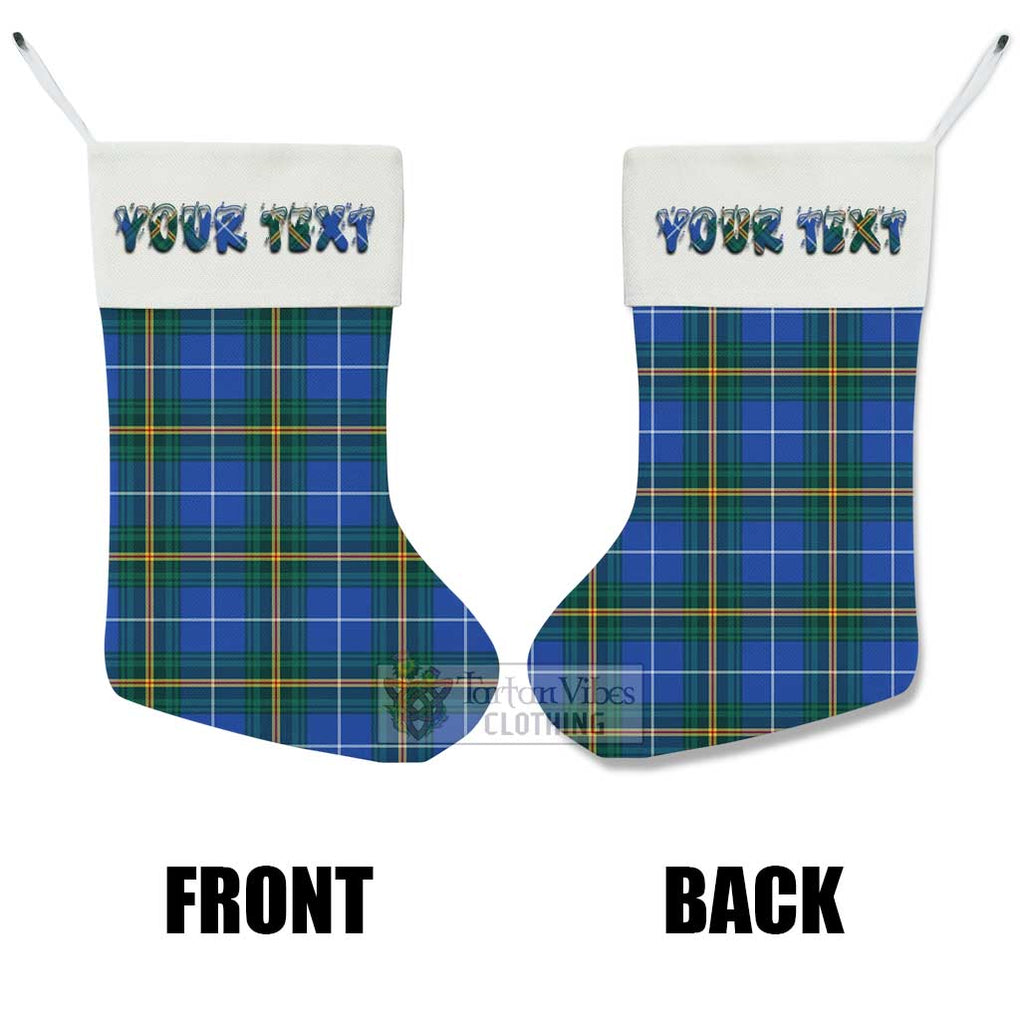 Tartan Vibes Clothing Nova Scotia Province Canada Tartan Christmas Stocking with Personalized Text