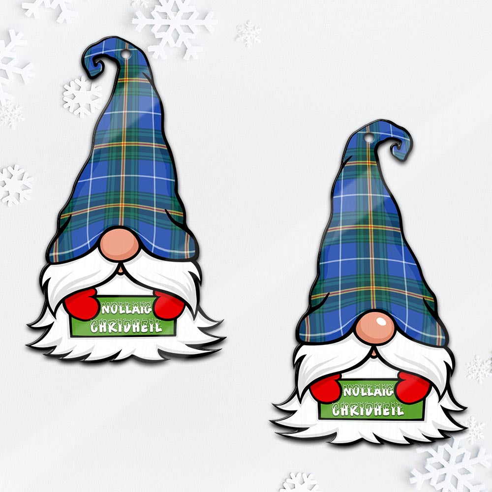 Nova Scotia Province Canada Gnome Christmas Ornament with His Tartan Christmas Hat Mica Ornament - Tartanvibesclothing