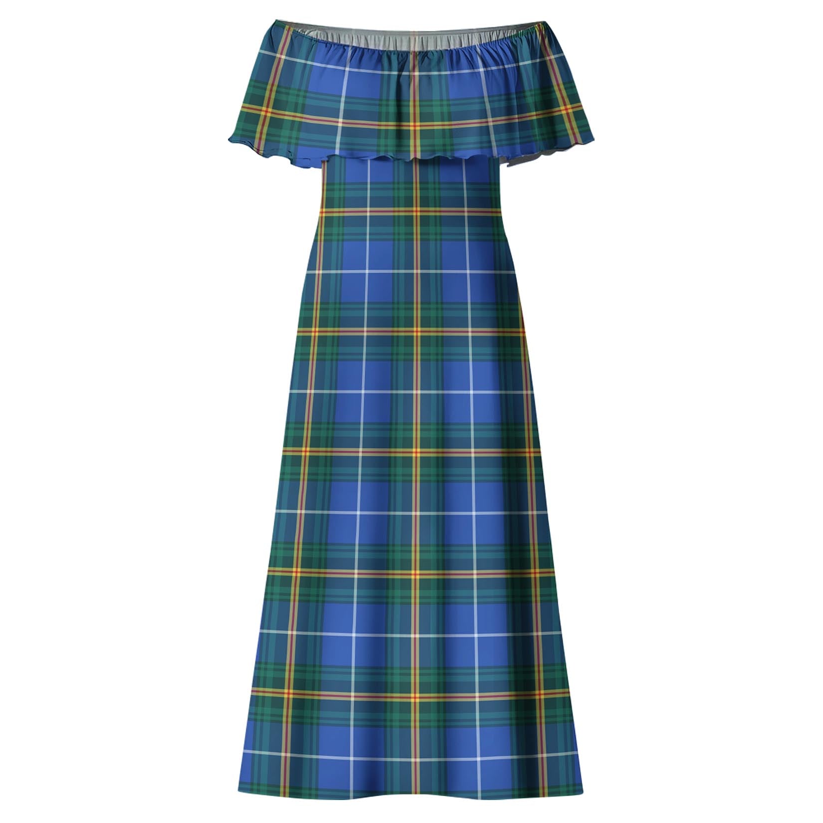Nova Scotia Province Canada Tartan Off Shoulder Long Dress - Tartanvibesclothing