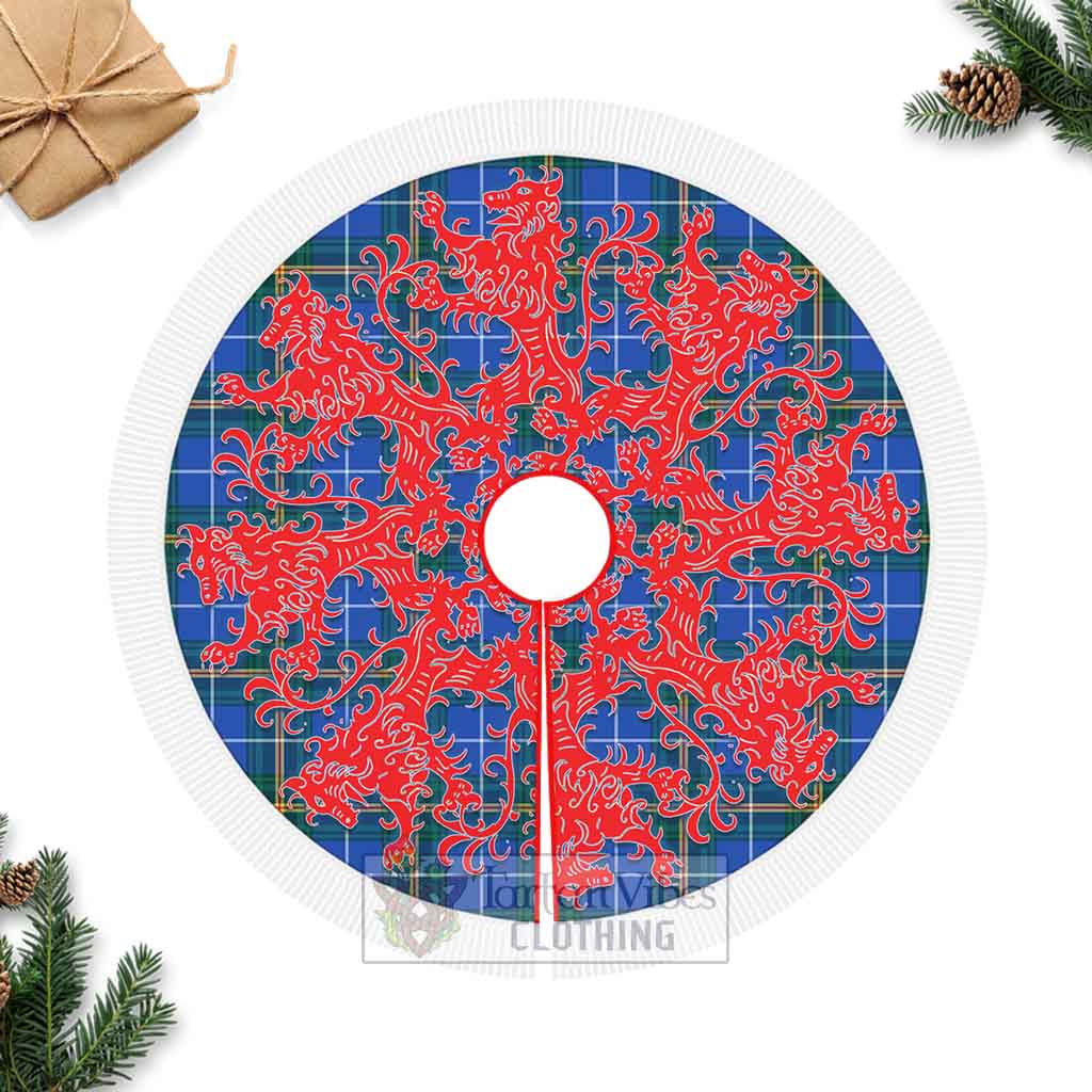 Tartan Vibes Clothing Nova Scotia Province Canada Tartan Christmas Tree Skirt Lion Rampant Style