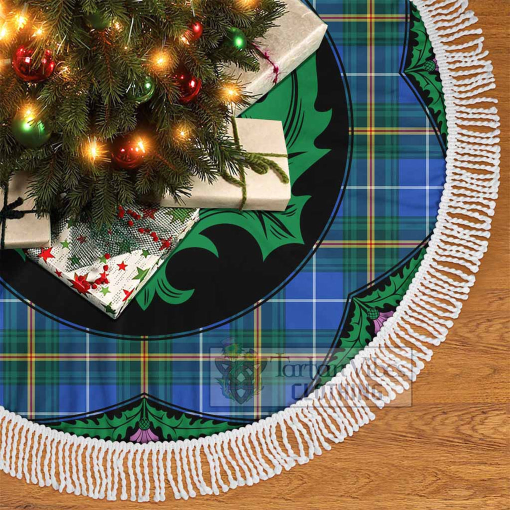 Tartan Vibes Clothing Nova Scotia Province Canada Tartan Christmas Tree Skirt Scottish Thistle Style
