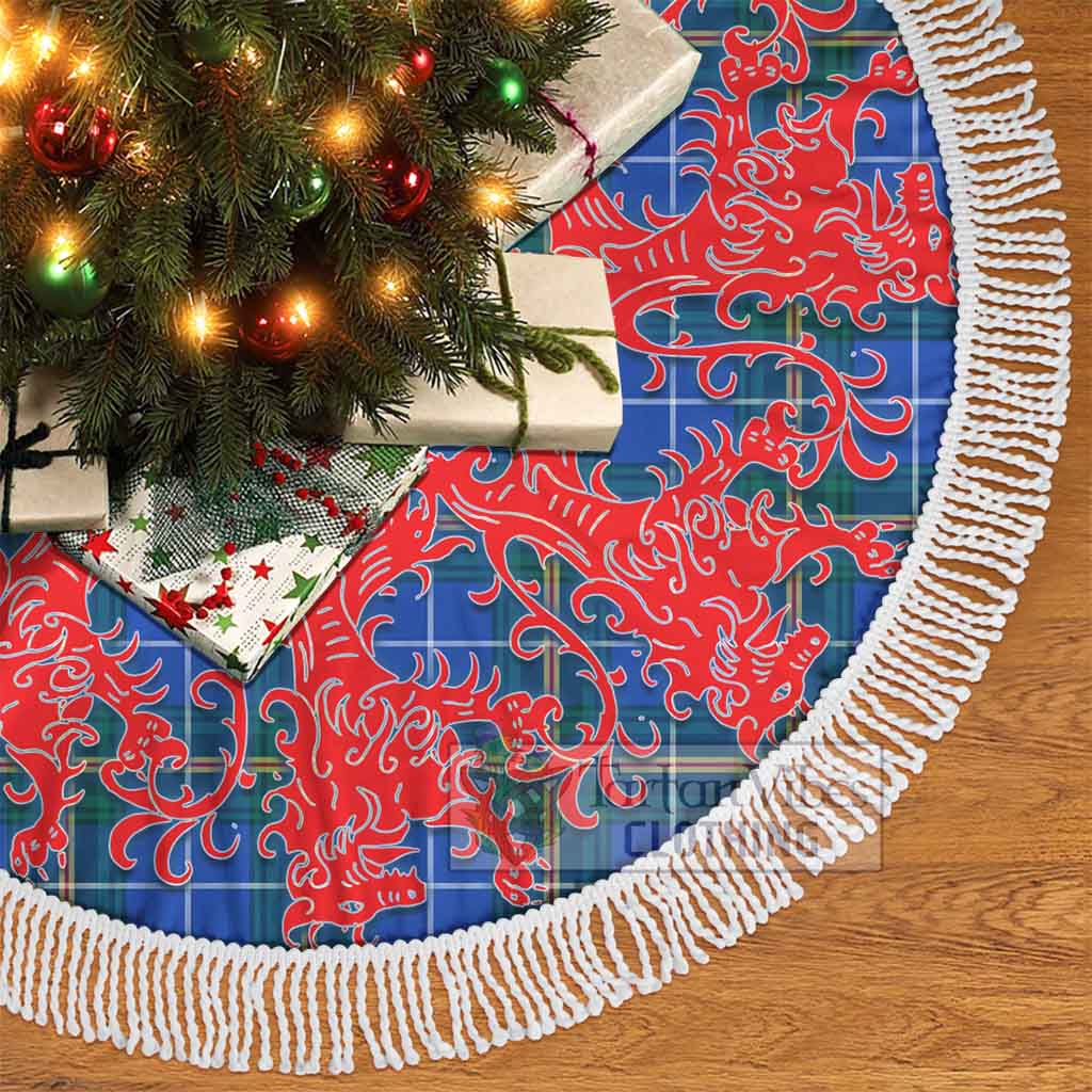 Tartan Vibes Clothing Nova Scotia Province Canada Tartan Christmas Tree Skirt Lion Rampant Style
