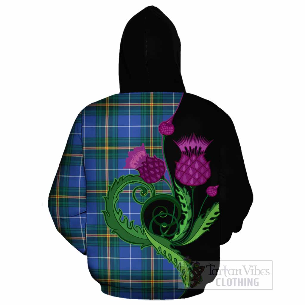 Nova Scotia Province Canada Tartan Cotton Hoodie Traditional Scottish Thistle