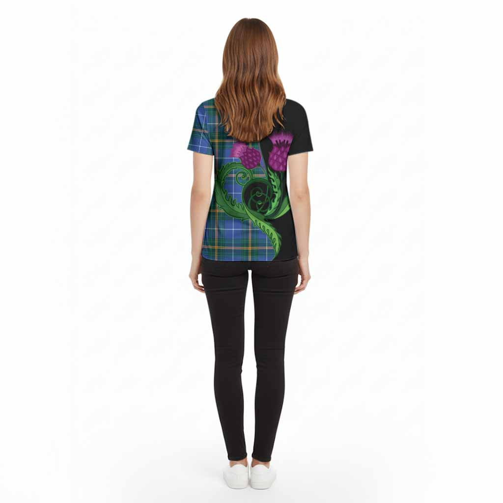 Nova Scotia Province Canada Tartan Cotton T-shirt Traditional Scottish Thistle