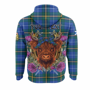 Nova Scotia Province Canada Tartan Hoodie Scottish Thistle Heilan Coo
