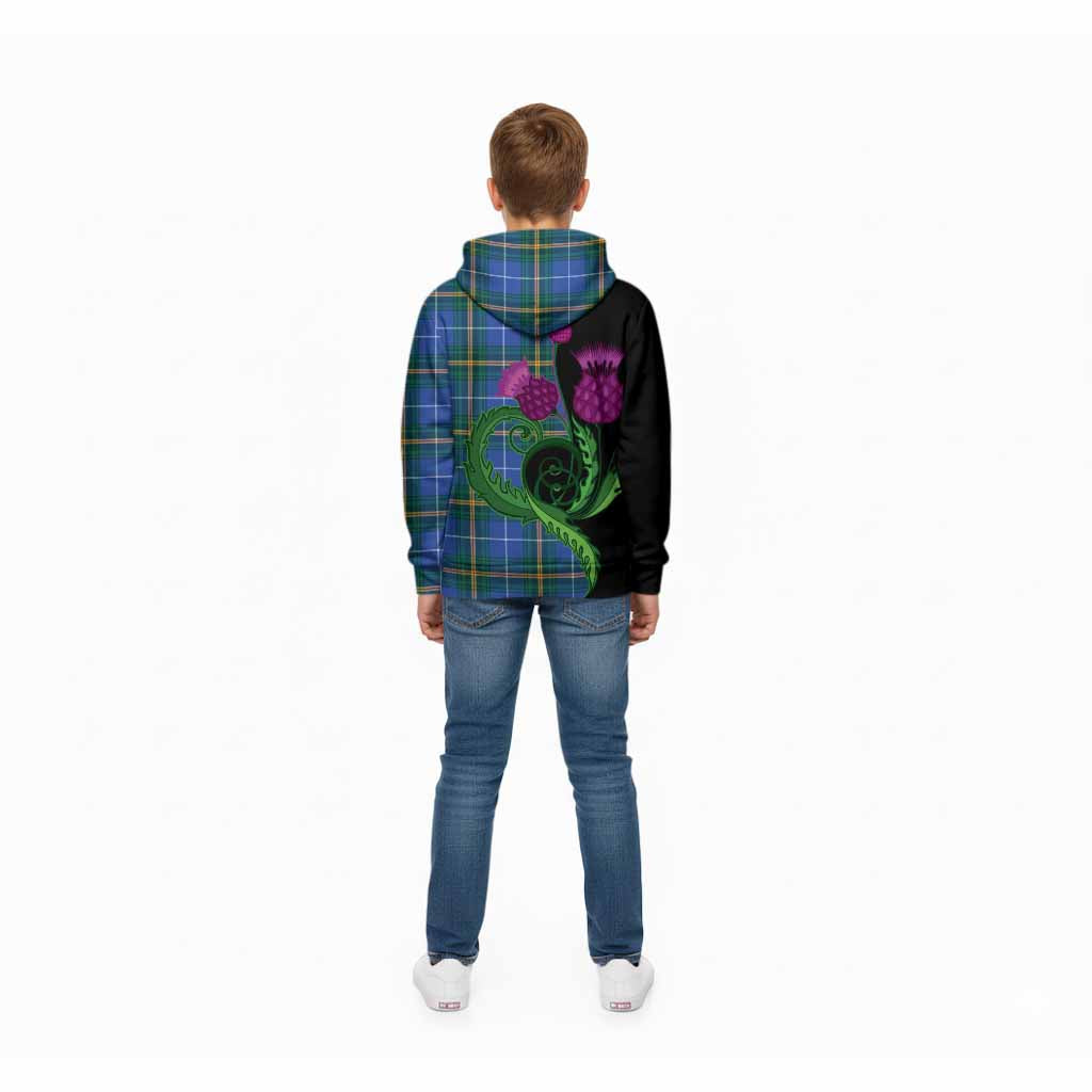 Nova Scotia Province Canada Tartan Kid Hoodie Traditional Scottish Thistle