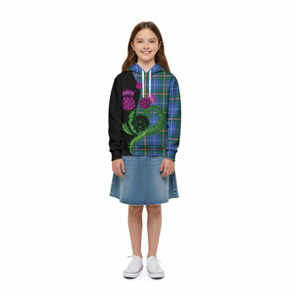Nova Scotia Province Canada Tartan Kid Hoodie Traditional Scottish Thistle