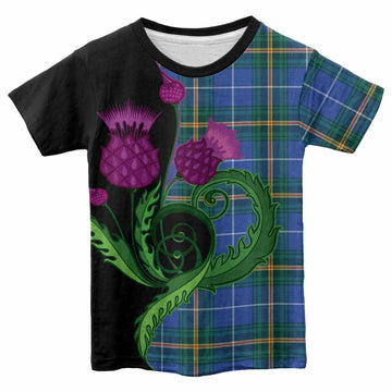 Nova Scotia Province Canada Tartan Kid T-shirt Traditional Scottish Thistle