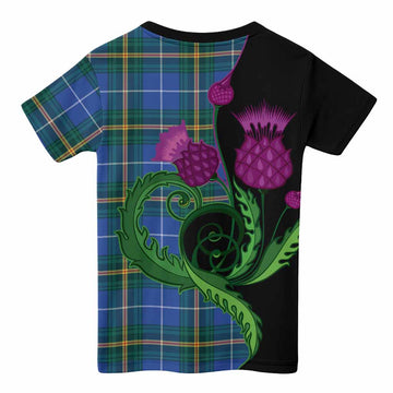Nova Scotia Province Canada Tartan Kid T-shirt Traditional Scottish Thistle