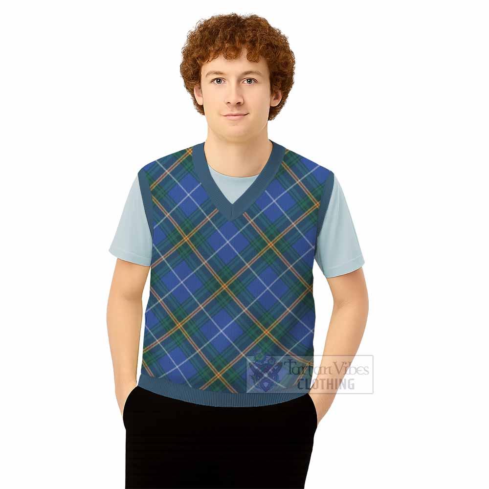 Nova Scotia Province Canada Tartan  Knitted V-Neck Vest Cross Style