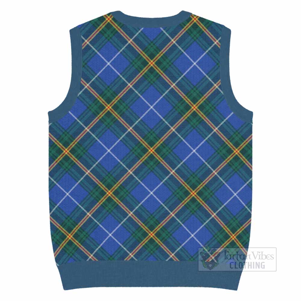 Nova Scotia Province Canada Tartan  Knitted V-Neck Vest Cross Style