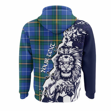 Nova Scotia Province Canada Tartan Scottish Hoodie Angry Lion With Soccer Ball Style