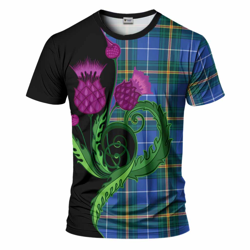 Nova Scotia Province Canada Tartan T-Shirt Traditional Scottish Thistle