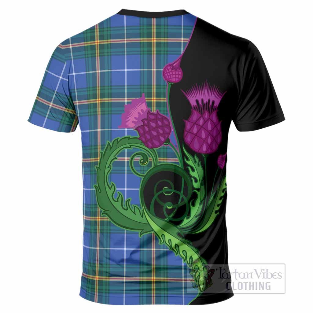 Nova Scotia Province Canada Tartan T-Shirt Traditional Scottish Thistle