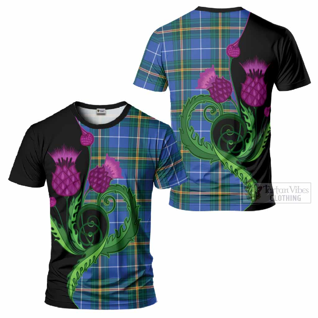 Nova Scotia Province Canada Tartan T-Shirt Traditional Scottish Thistle