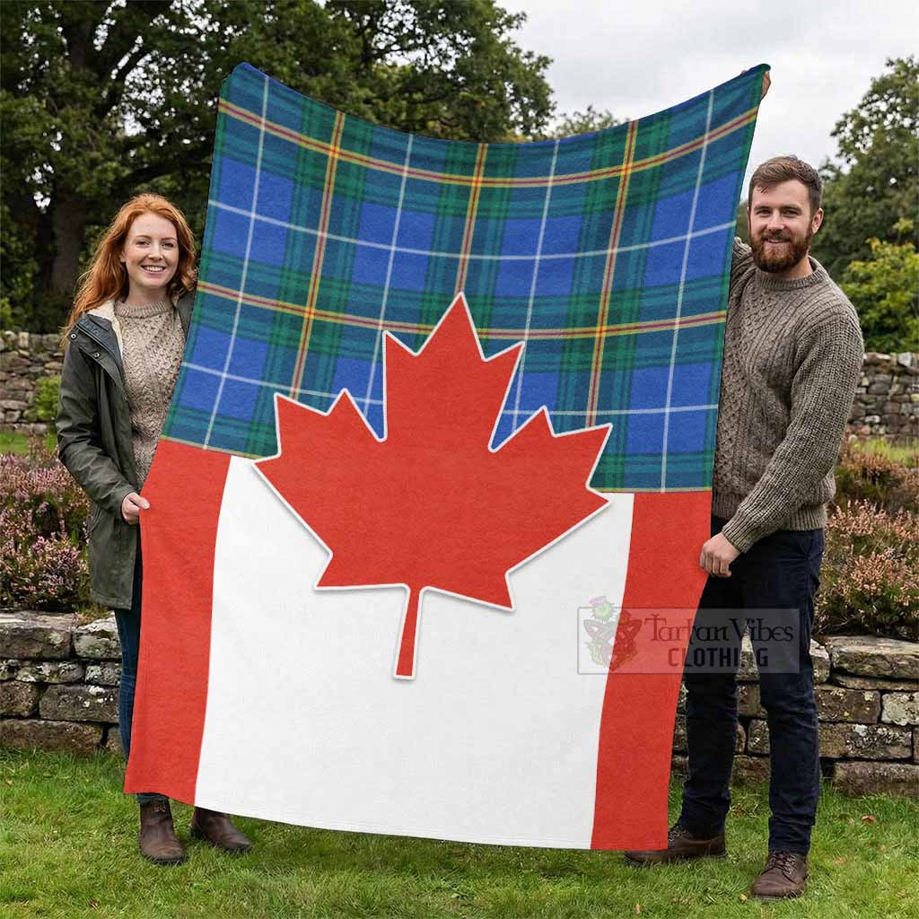 Nova Scotia Tartan Blanket Canada Maple Leaf Half Style - Tartan Vibes Clothing