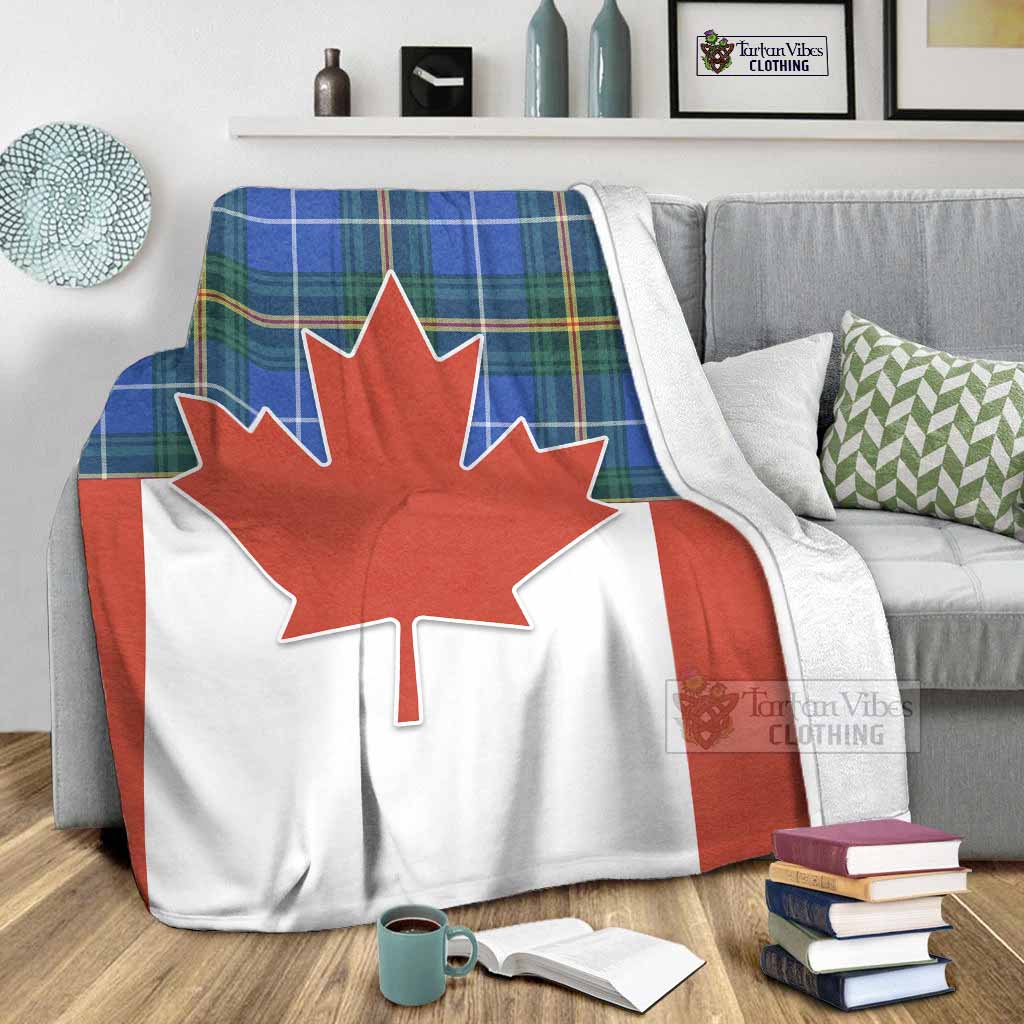 Nova Scotia Tartan Blanket Canada Maple Leaf Half Style - Tartan Vibes Clothing