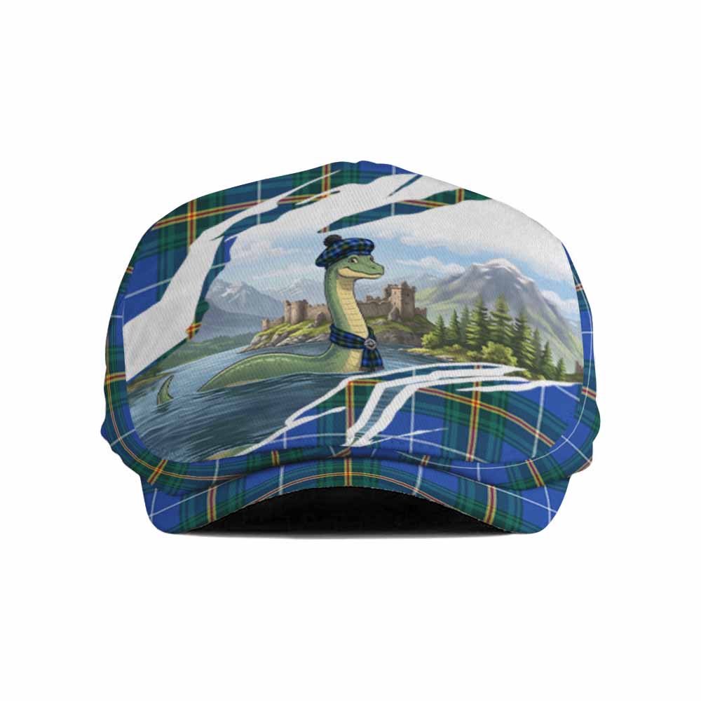 Nova Scotia Tartan Loch Ness Monster Scottish Heritage Art Flat Cap, Jeff Cap