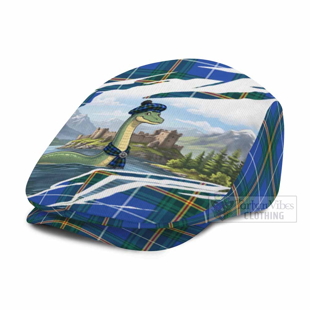 Nova Scotia Tartan Loch Ness Monster Scottish Heritage Art Flat Cap, Jeff Cap