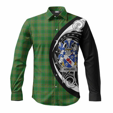Nowland Irish Clan Long Sleeve Button Shirt Celtic Circle Style Men's Shirt S - Tartan Vibes Clothing