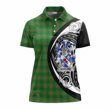 Nowland Irish Clan Women's Polo Shirt Celtic Circle Style Women - Tartan Vibes Clothing
