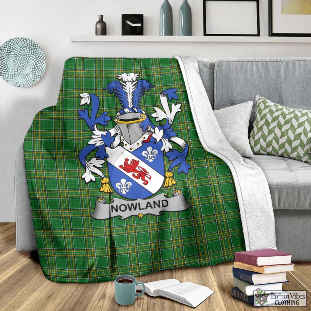 Nowland Irish Clan Tartan Blanket with Coat of Arms - Tartan Vibes Clothing