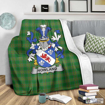 Nowland Irish Clan Tartan Blanket with Coat of Arms - Tartan Vibes Clothing