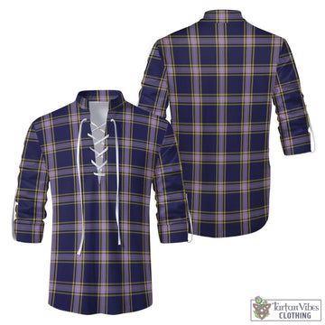 Nunavut Territory Canada Tartan Men's Scottish Traditional Jacobite Ghillie Kilt Shirt