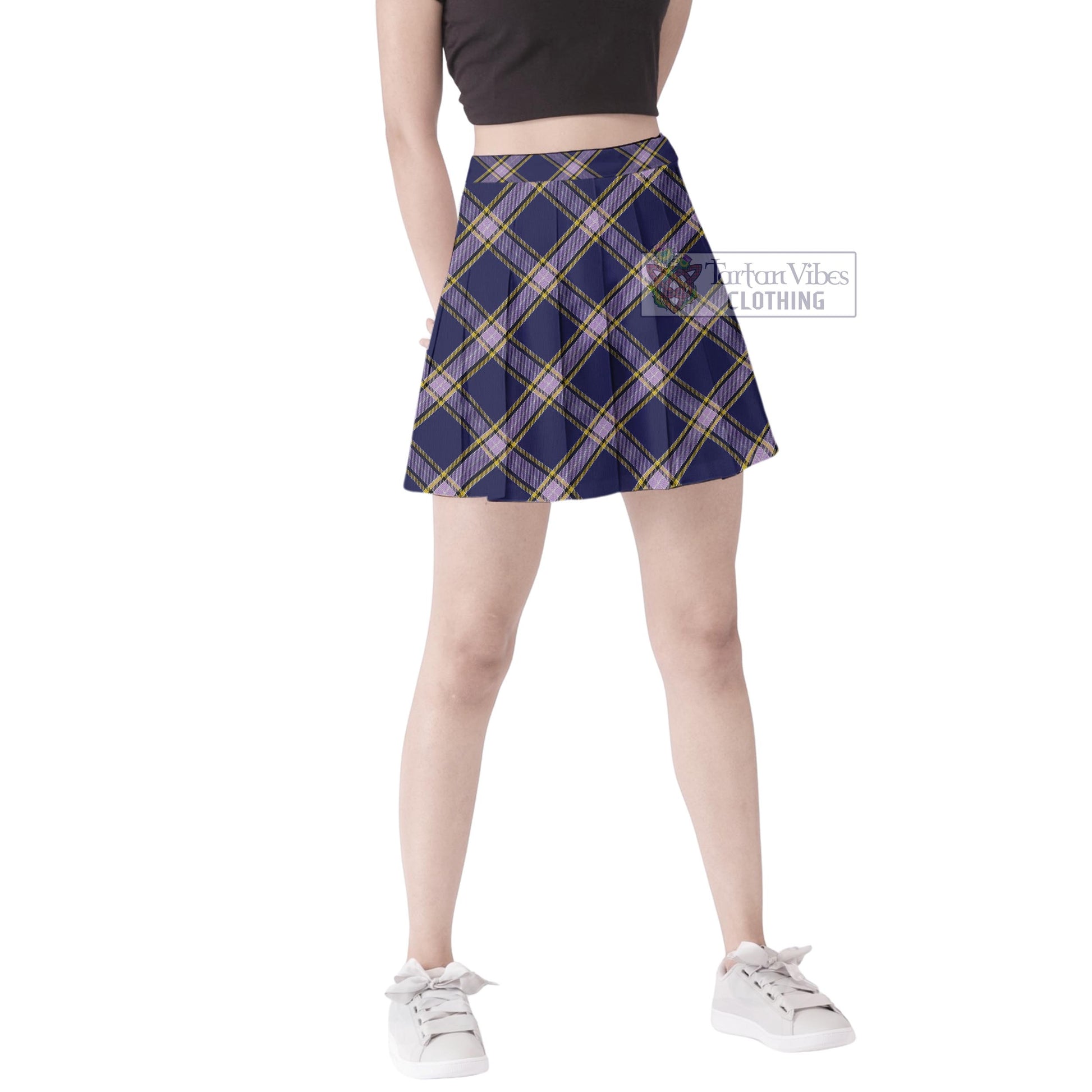 Tartan Vibes Clothing Nunavut Territory Canada Tartan Women's Plated Mini Skirt