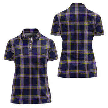 Nunavut Territory Canada Tartan Polo Shirt For Women