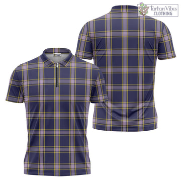 Nunavut Territory Canada Tartan Zipper Polo Shirt