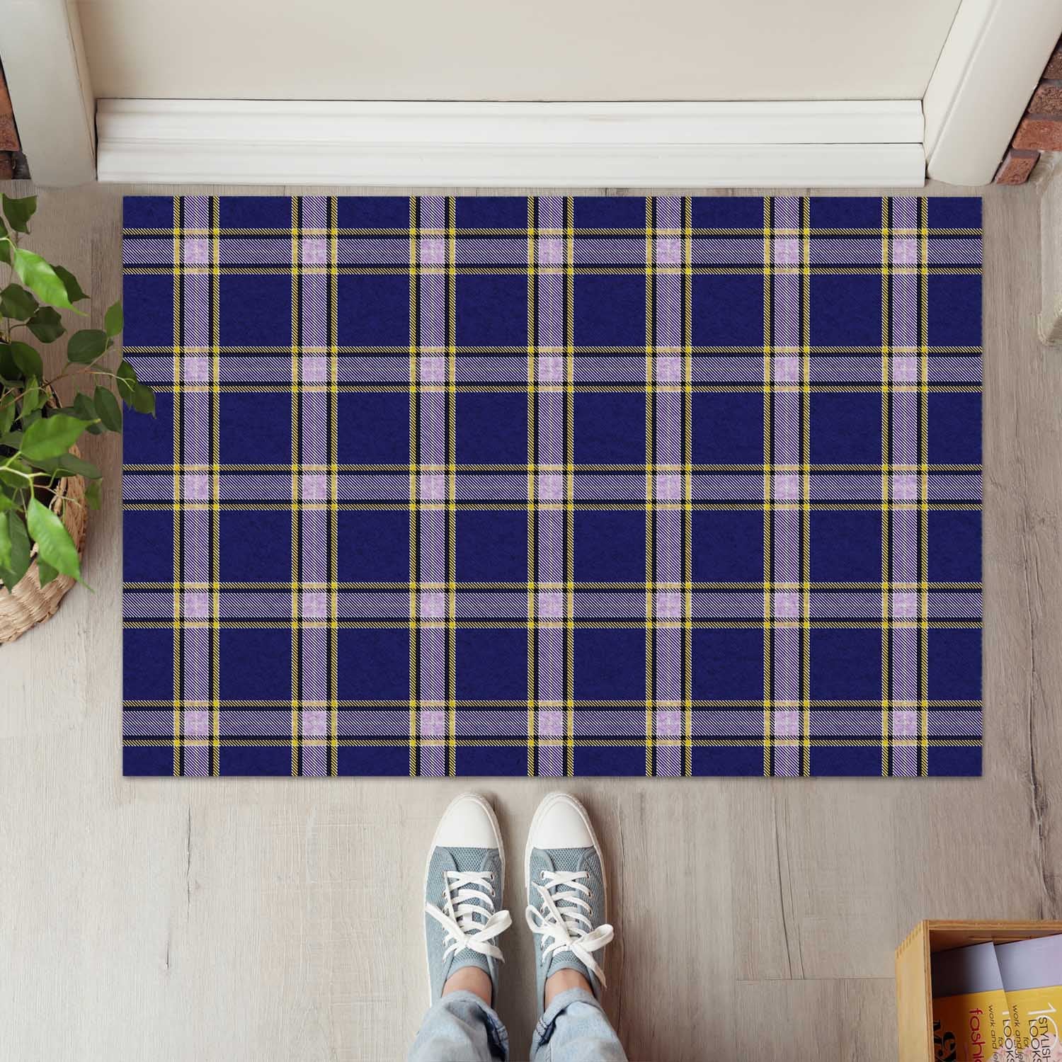 Nunavut Territory Canada Tartan Rubber Doormat - Tartan Vibes Clothing
