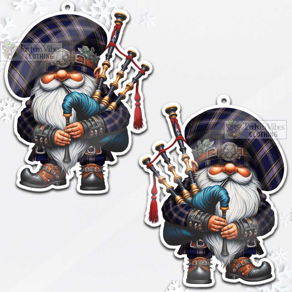 Tartan Vibes Clothing Nunavut Territory Canada Tartan Badpiper Gnome Christmas Ornament