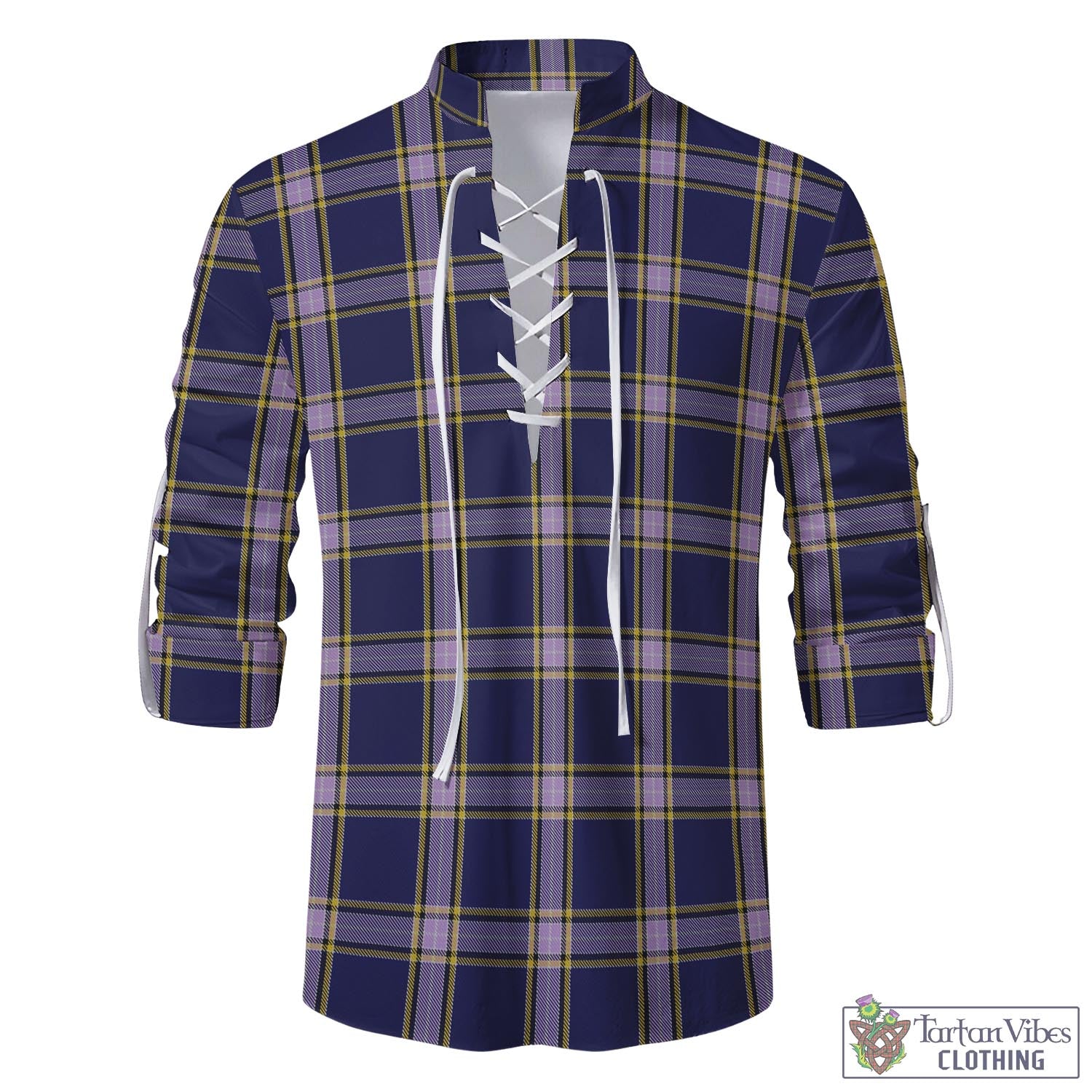Nunavut Territory Canada Tartan Men's Scottish Traditional Jacobite Ghillie Kilt Shirt - Tartan Vibes Clothing