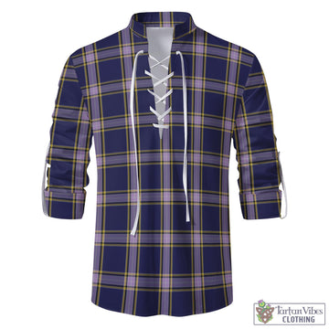 Nunavut Territory Canada Tartan Men's Scottish Traditional Jacobite Ghillie Kilt Shirt