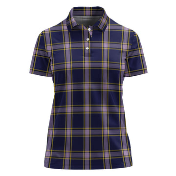 Nunavut Territory Canada Tartan Polo Shirt For Women