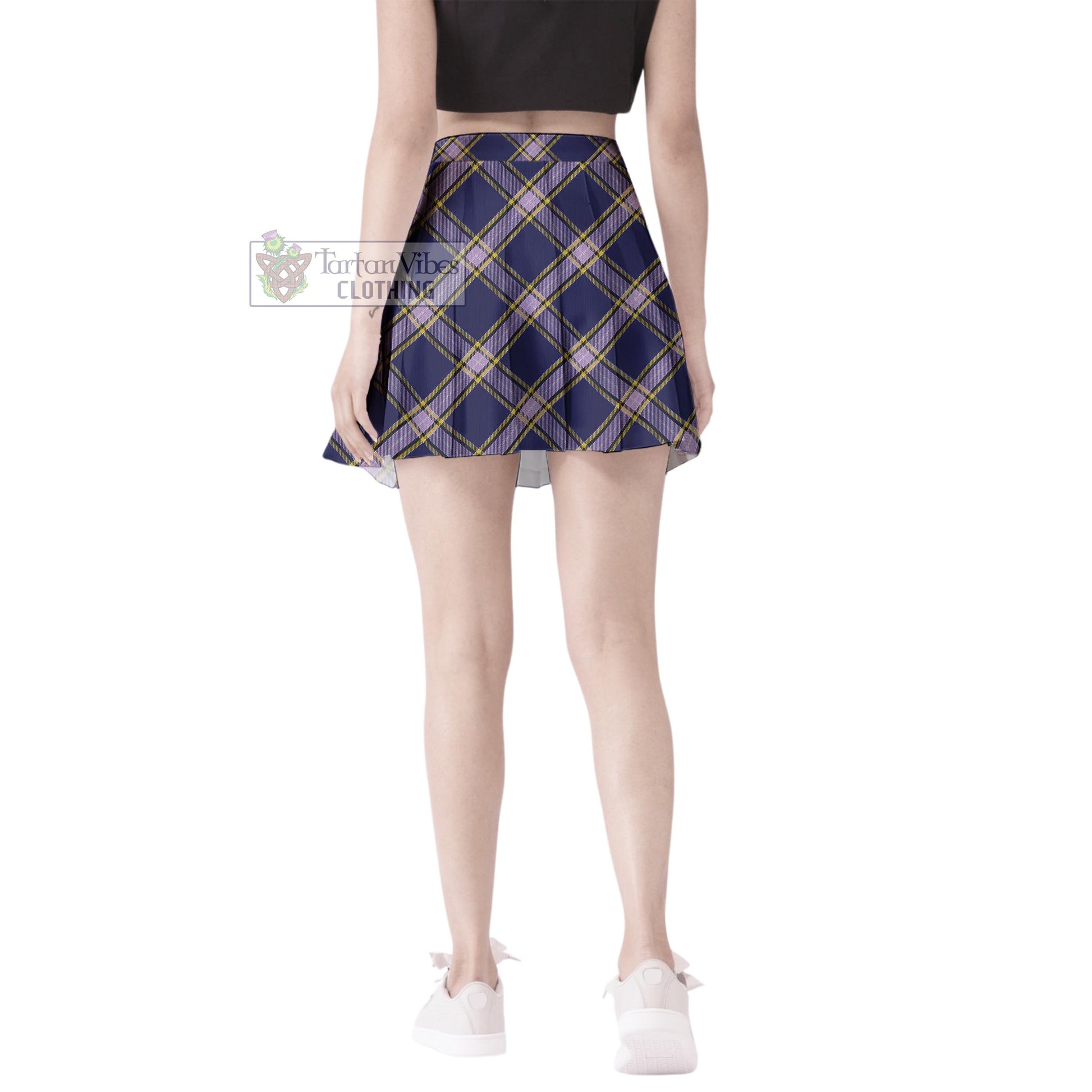 Tartan Vibes Clothing Nunavut Territory Canada Tartan Women's Plated Mini Skirt