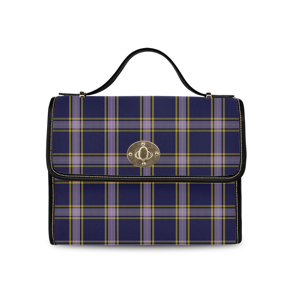 nunavut-territory-canada-tartan-leather-strap-waterproof-canvas-bag