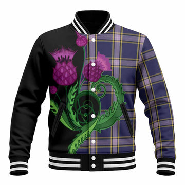 Nunavut Territory Canada Tartan Baseball Jacket Traditional Scottish Thistle