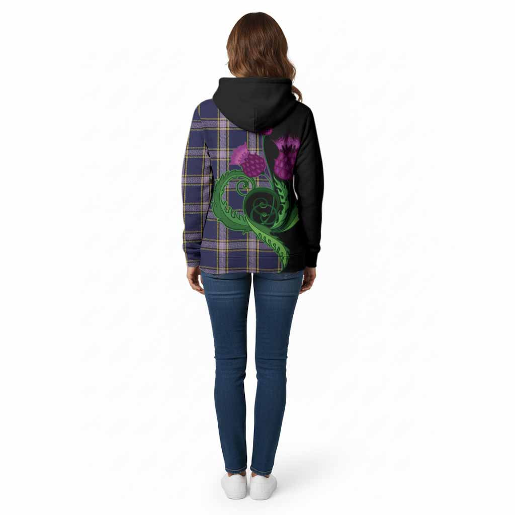 Nunavut Territory Canada Tartan Cotton Hoodie Traditional Scottish Thistle