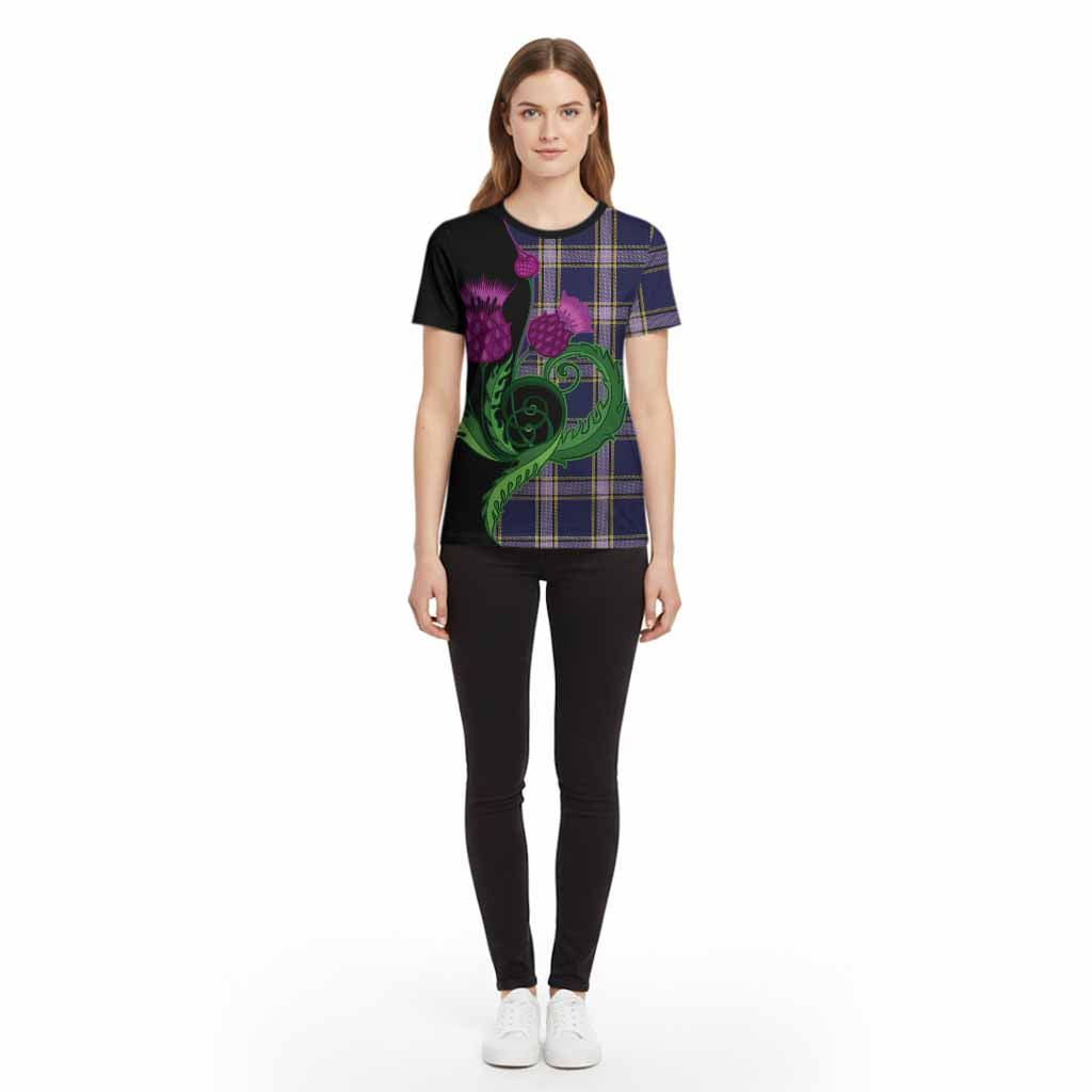 Nunavut Territory Canada Tartan Cotton T-shirt Traditional Scottish Thistle