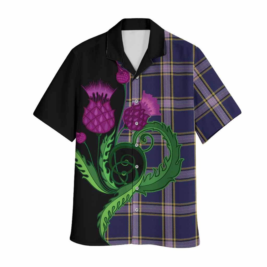 Nunavut Territory Canada Tartan Hawaiian Shirt Traditional Scottish Thistle